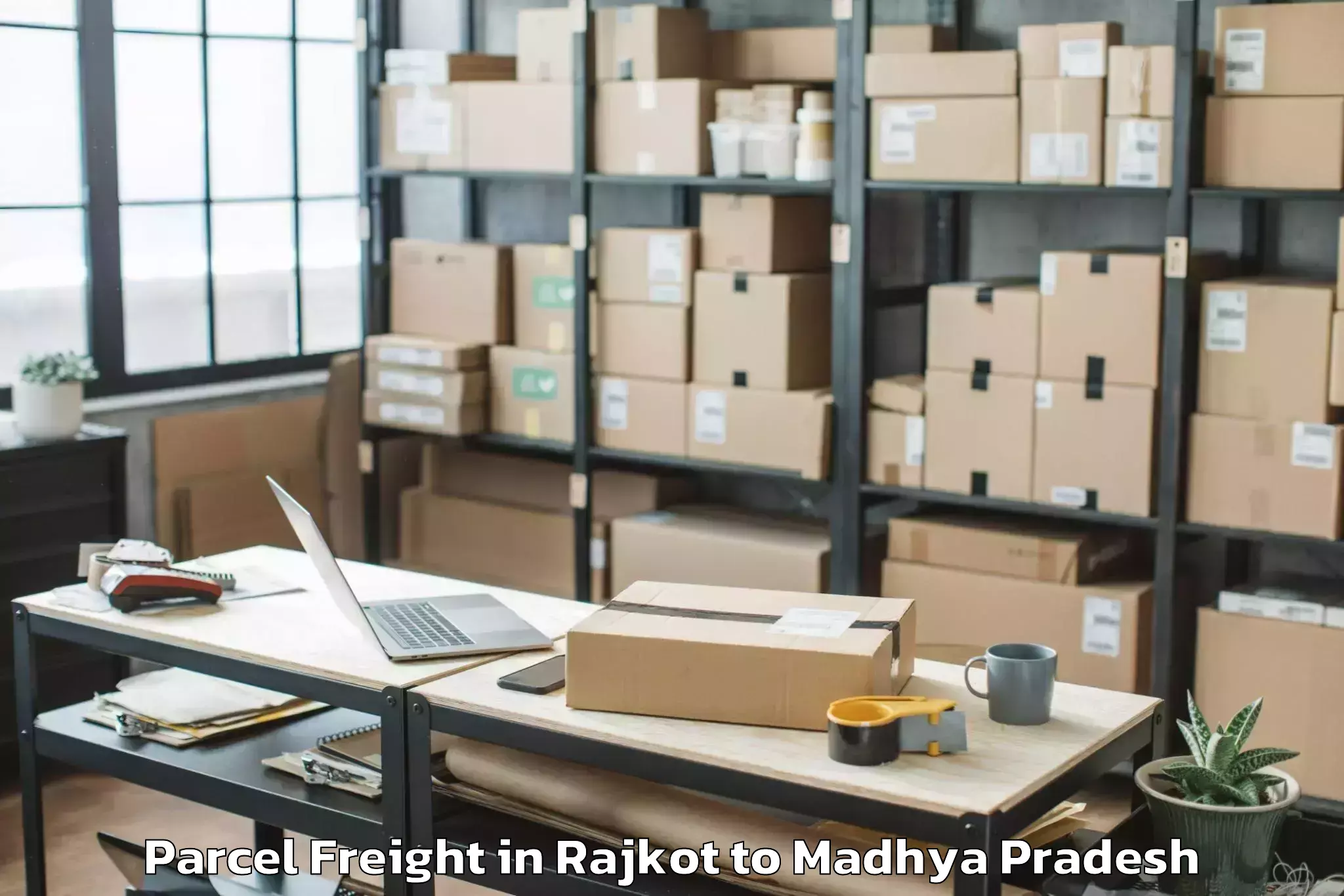 Easy Rajkot to Amanganj Parcel Freight Booking